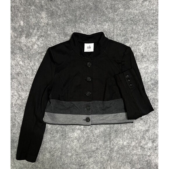 Cabi Love Carol Collection Coat Jacket Women's L Convertible Black Colorblock - Picture 7 of 17